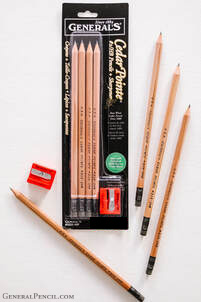 General's® Cedar Pointe® #2/HB Premium Graphite Writing Pencils, 4 pack with Little Red™ All-Art® Sharpener