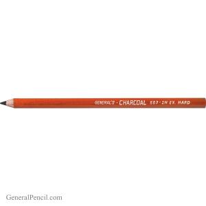 A General's® Original Charcoal 2H Extra Hard pencil with a wooden exterior is positioned horizontally against a plain white background.